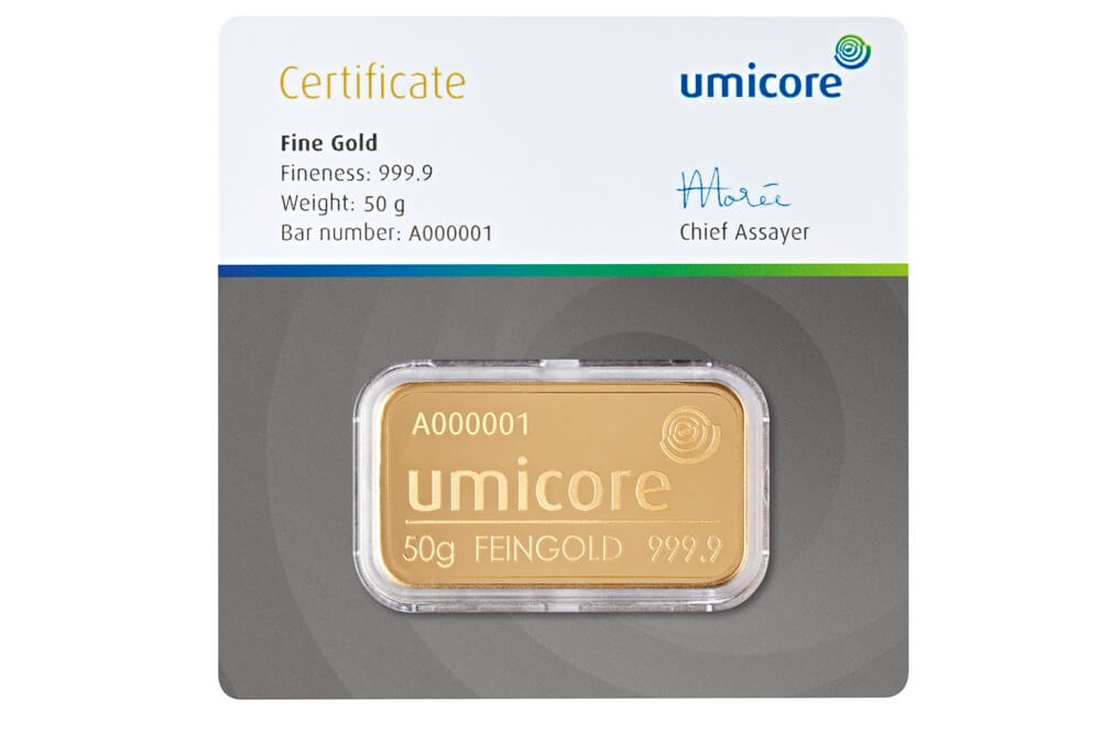 50g Gold Bar | Umicore